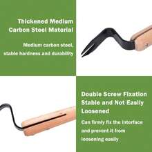 Herramienta de eliminación de malezas sin esfuerzo: extractor de diente de león de mano TOVIA y tenedor de jardín, construcción de metal duradera para el cuidado del césped FPLW - 1 pieza - Ver 6