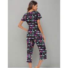 Women's Cotton Summer Pajama Sets With Capri Pants Sleepwear - 美國廣播公司 - 查看 6