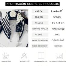 Bufandas para Bolsas, Bufanda Cuadrada de Seda para la Cabeza para el pelo para Mujer, Bufandas, Cuello, Bufandas a la Moda Collar, Pañuelo para la Cabeza 3 en 1 - Blanco - Ver 4