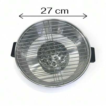 ASADOR FUGITIVO PORTÁTIL PARA ESTUFA DE GAS , CON PARRILLA  27CM . DISEÑADO PARA USARSE SOBRE ESTUFA DE GAS