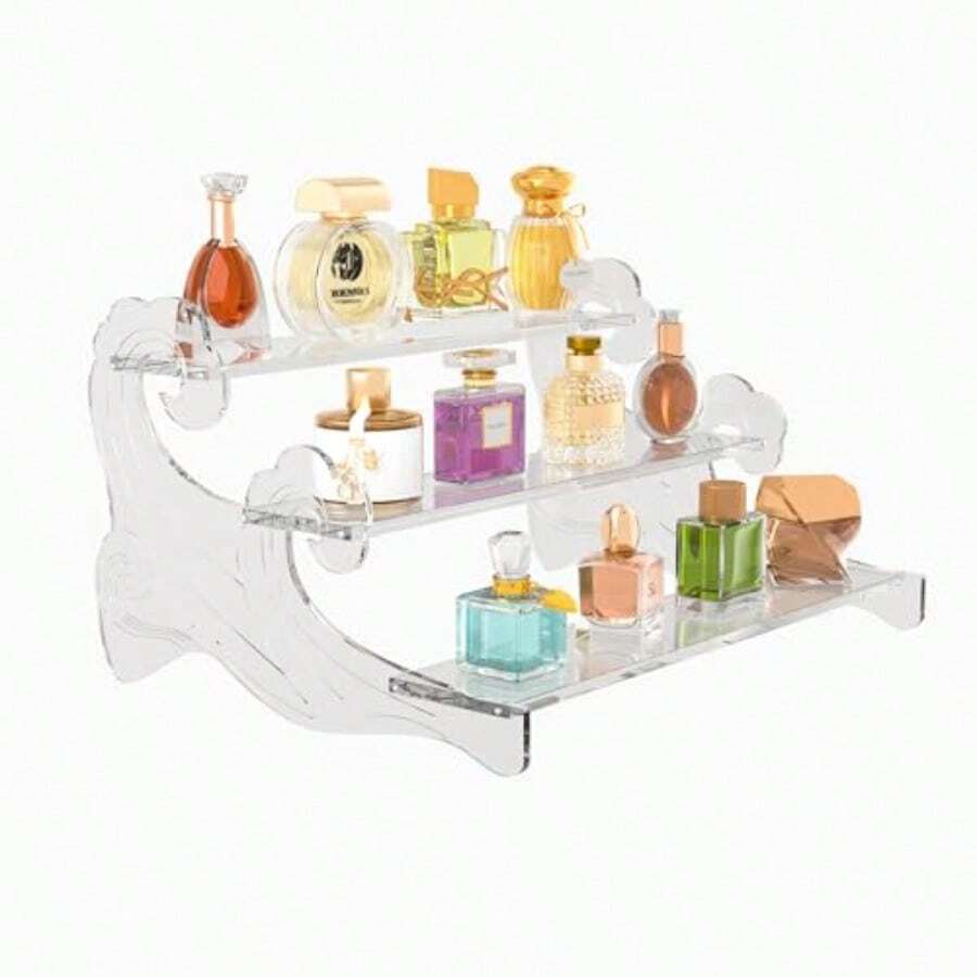 3Tier Acrylic Display Shelf For Perfume Organizer Cupcake Stand ...