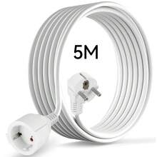 CILIA 1pc Schuko Extension Cord With 1 Socket (3m/5m/10m) - PVC - EU Power Cable - EU E Type Plug(220-240V) - View 10