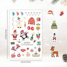 8pcs/256pcs Christmas Stickers, Matte Stickers, Versatile Use: Christmas, New Year, Winter Stickers, Suitable For Decorating Cards, Party Invitations, Scrapbooks, And Can Be Stuck On Luggage, Computers, Water Bottles, Skis, Refrigerators, Cabinets, Walls, Bicycles, Notebooks, Mirrors, And Any Surface You Want To Decorate