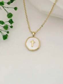 Fashionable Butterfly Oil Drop Pendant Necklace - An Elegant And Simple Jewelry Gift Suitable For Women And Teenagers, Can Be Worn All Year Round On Christmas, Thanksgiving, And Mother's Day - 金色 - 查看 3