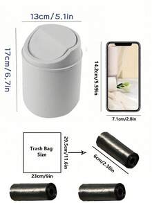 1pc INS Style Bedroom New Girl Heart Home Cute Cover Net Red Mini Storage Box, Plastic Garbage Can With Lid, Tabletop Wastebasket, Trash Bin For Home Office Desk Decor,Coffee Table, Office, Living Room, Study