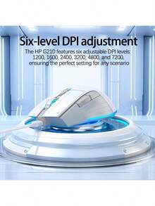 HP G210 有線遊戲辦公室滑鼠 專業級光學引擎 高精度追蹤 人體工學右手設計 可程式側鍵宏 防汗防滑紋理 電競遊戲適用 黑色靜音 - 黑色靜音 - 查看 6