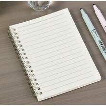 160页网格笔记本，防水透明封面，厚学生笔记本，适合学校和办公室使用 - 白色 - 查看 9