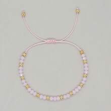 1 pieza/Bohemio/Nuevo Chino/Pulsera con cuentas de cristal y doradas, Pulsera de la suerte/Representa dinero y prosperidad, Adecuado tanto para hombres como para mujeres, Apropiado para diversas ocasiones, Regalo para amigos y familiares