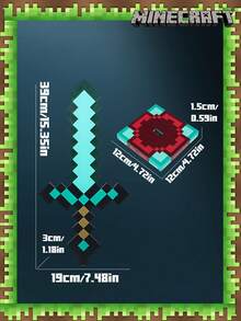 1 Stück Gedenkedition Regenbogen Licht aufladbare Diamantschwert Spiellicht, Minecraft Spiel Zubehör Geschenkmodell Schreibtischlampe, Pixel Themen Stil, RGB Nachtlicht Dekorationsartikel, Schlafzimmer/Wohnzimmer dekorative Wandleuchte mit Ladekabel, LED Nachtlicht, dekorative Umgebungsbeleuchtung, Schlafbegleiter Nachtlicht, kreative Lichtpendel, modernes neues kreatives Licht, Raumdekoration, perfektes Weihnachtsgeschenk