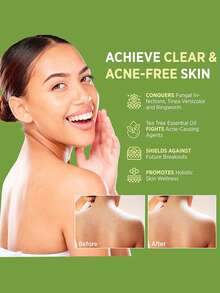 1Pc 115g Tea Tree Essential Oil Soap Handmade Soap, Bath Cleanser, Tea Tree Soap Facial Soap Herbal Essential Oil Soap, Deep Cleansing Skin, Moisturizing Skin Suitable For All Skin Types Refreshing Face & Body Wash For Skin Clarity & Daily Freshness - Nhiều mùi hương - Xem 3