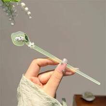 1pc Elegant Lily Flower Hair Clip, Vintage Style Hair Accessory For Women, Bun Extension, Pins For Hair