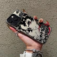 Funda de Teléfono de Personaje de Anime Kamado Tanjiro que Respira Agua, Compatible con iPhone 16 15 14 13 12 11 Pro Max X XR XS Max 8 7 Plus, Parte Trasera Esmerilada Antigolpes - Color mixto 1 - Ver 1