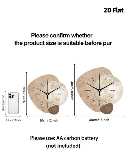 1pc 12inch/16inch Moderne Minimalist Creative Planet Art ation Wand Clock, Super Quiet Quartz Movement, No Ticking Sound, Room ation, Home Living Bedroom Classroom Kitchen Office Cafe Restaurant Ho Dormitory Hotel Apartment Klok Painting view 5
