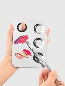 2/1 pezzo Tavolozza per miscelazione trucco in acciaio inossidabile, set tavolozza per miscelazione trucco professionale, strumento per miscelazione fondotinta, accessori per il trucco