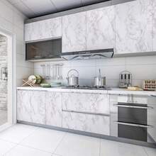 1 Stück Marmor Klebefolie, grau selbstklebende Tischplattenabdeckung, zufälliges Muster aus Formen und Streifen, einfache Montage für Küchenarbeitsplatten und Möbel