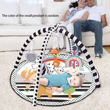 Baby Fitness Mat, Black White Red Visual Stimulation Play Mat With Detachable Accessories, Newborn Tummy Time Training Mat, Sensory Development