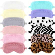 1pc/4pcs Sleeping Mask Sleeping Blindfold Soft Plush Eye Masks Cute Love Cloud Eye Cover Plush Mask Eyepatch Nap Health Eye Cover,Silk Furry Sleep Masks Comfortable Blindfold Eye Cover Colorful Satin Night Eyeshade Cover