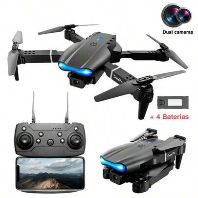 E99 K3 HD 4K Drone Profissional Câmera Helicóptero Controle+4 Baterias