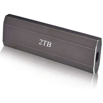 Ultra-Slim Portable External Hard Drive USB 3.1, 2TB High-Speed Data Transfer, Compatible With PC, Laptop &  One