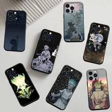 1pc Anime Dr STONE Ishigami Senku Shishio Tsukasa Phone Case Silicone Soft Cover Compatible With  16 15 14 13 12 11 Plus Pro Max Plus Cover Compatible With  17 Case,  17 Pro Case,  17 Pro Max Case - Z4 - Ver 1