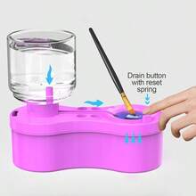 Universal Crafts Paint Brush Cleaner Rinse Cup, Paint Brush Cleaner - Acrylic and Based Painting Supplies Tools, Adults Artist Beginners B - Blue - inicial - Ver 6