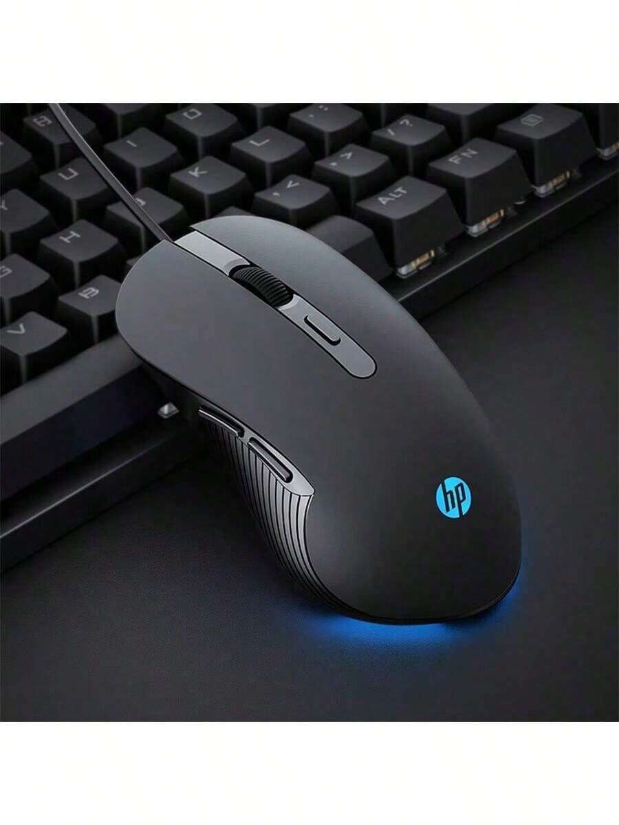 HP M280 遊戲有線滑鼠 RGB自訂流光燈效 高精度光學追蹤 防滑磨砂握感 即插即用USB 電競通用周邊 黑色靜音 - 黑色靜音 - 查看 1