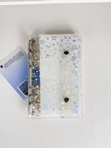 A6, Transparent Colored Star-Shaped Spiral Notebook Set, Simple 6-Hole Active Page Notebook Cover, Sticker Book Sticker Book, Binder, Sticker Book Sticker Book, Sticker Book Binder Sticker Book Binder School Supplies, Essential For Starting School - Multicolor - View 10