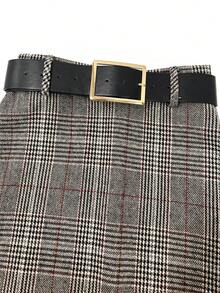 EARO 女士时尚格子A字裙，百搭优雅，宽松显瘦