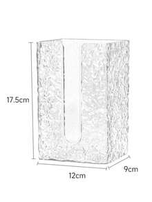 1 Piece Transparent Tissue Box Holder Waterproof To Prevent Wet Tissues, Wall Mounted Tissue Dispenser, No Drilling Required, Suitable For Kitchen, Bathroom And Toilet, Desktop Tissue Organizer, Perfect For Storing Tissues And Other Paper Products, Bedroom Decoration, Home Decoration, House Decoration, Holiday Decoration, Christmas Halloween Home Supplies