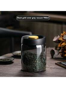 1 قطعة أوعية تخزين مطبخ من زجاج البوروسيليكات جودة "غوتي"، علب قهوة بغطاء محكم الإغلاق، أوعية تخزين الطعام - مثالية لحبوب القهوة والشاي والسكر والحلوى والتوابل والأرز