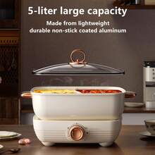 Olla Electrica Antiadherente Sarten 5 Litros Extraible Azul olla electrica antiadherente sarten 5 litros extraible color azul multiuso coccion lente calentar guisos freir cocinar familiar capacidad grande control temperatura accesible tapa segura ideal para cocina moderna y uso diario - Tipo de Enchufe A USA (110-127V) - Ver 5