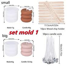 Ensemble de moules géométriques multicolores pour la coulée de résine. Moules en silicone en forme de cube, pilier et carré pour la fabrication de bougies parfumées en cire de soja, savon DIY