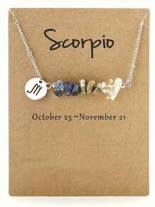 Aries,Taurus,Gemini,Cancer,Leo,Virgo,Libra,Scorpio,Sagittarius,Capricorn,Aquarius,Pisces,Constellation Crystal Necklace  Suitable For Halloween, Christmas, Thanksgiving, New Year Gift - 十二星座 - 查看 19
