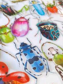 40sheets/Pack Cute Colorful Birds And Insect Notebook Decorative Stickers Decorative Stickers For Scrapbooking Label Diary Stationery Album Telephone Journal Planner