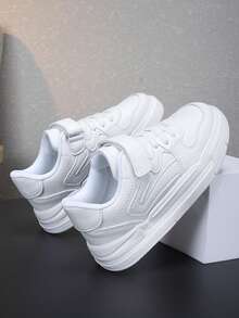 1 paire de chaussures de skate basses ajustables pour enfants, couleur classique, convient pour l'école, le campus, l'automne/l'hiver