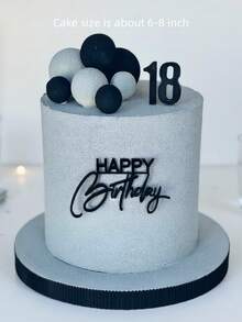 1 pieza/3 piezas Decoración para tarta de cumpleaños feliz, decoración de tarta, decoración de tarta de acrílico para fiesta de cumpleaños, suministros de repostería, decoración de repostería, suministros de repostería, suministros para tartas, regalos festivos, artículos esenciales de cocina