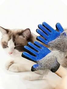 1pc Pet Grooming Gloves, 2-In-1 Pet Cleaning Gloves, Gentle Deshedding Brush For Dogs Cats, Dog Cat De- Cat Supplies Comb De-Shedding Brush Enhanced 5-Finger Design Suitable For Long Short Hair Easy To Clean Gentle De-Shedding For Dogs Cat, Easy Clean, Painless Grooming, Invigorating Massage