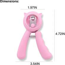 2pcs Stainless Steel Cat Nail Clipper, Anti-Splash Round Hole Pet Nail Trimmer