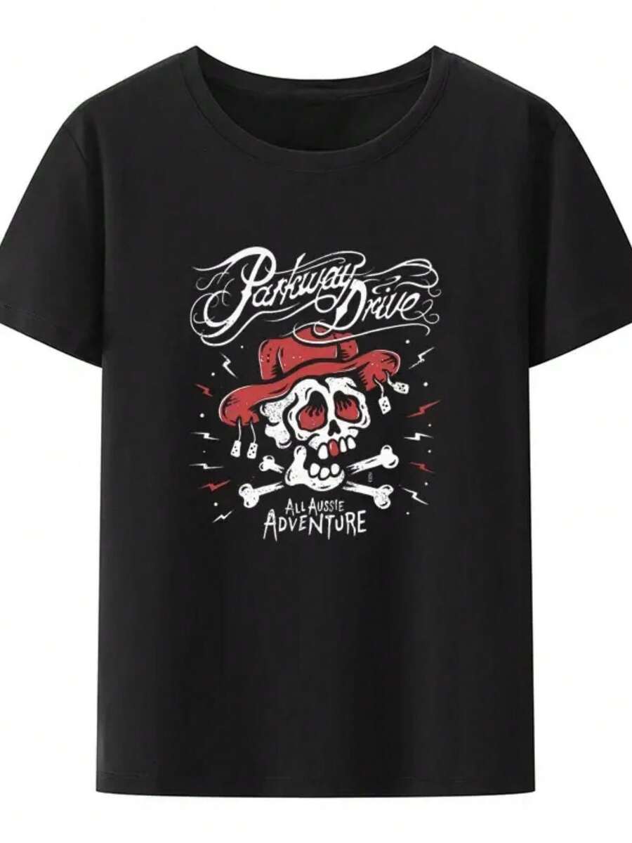 Clic Rock Style Parkway Drive Modal T Shirts Men Women Metalcore Punk Hipster Tees Summer Short Sleeve Hip-Hop Streetwear - Đen 2 - Xem 1
