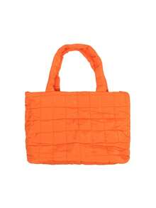 1pc Lightweight, Business Casual Ultra-Lightweight High-Capacity Quilted Tote Bag For Teen Girls Women College Students, Solid Color, Soft Underarm Shoulder Bag, Handbag For Daily Office Party, Casual Style Bag, School Supplies, School Tote Bag, Tote Bags For School, College Essentials