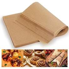 Brown Grease Resistant Wax Paper Sheets For Food Packaging Oil Resistant Paper Ideal For Chips Fried Chicken And Sandwich Wrapping At Parties Suitable For Food Contact And Storage Not Recommended For Oven Or Air Fryer Use - 棕色 - 查看 4