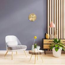 Kiera Grace Wall Clock 10 Inch Craig Aluminum Gold Modern Classic Wall Clocks Battery Operated Silent Non Ticking Home Decor For Living Room Kitchen Bathroom