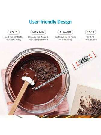 Insertable Solid Liquid Household Stainless Steel Probe Thermometer