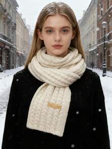 1 pieza Bufanda clásica de color liso neutra apta para hombres y mujeres, elegante y suave chal cálido con flecos, protección contra el frío de otoño e invierno, versátil, adecuada como regalo