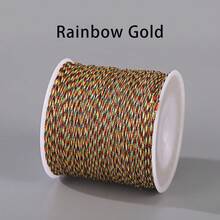 4 Rolls 50m/1968inch Silky Satin Cord Nylon String 0.8 Mm Chinese Knotting Cord, Nylon Beading Thread For Bracelets, Necklaces, Wind Chime, Macrame Crafts, Drawstring Bags, Multicolor Beading String(Random P)