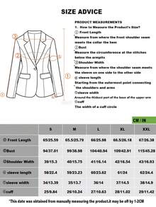 Áo khoác vest nữ màu trơn thanh lịch và thời trang, phù hợp cho cả những dịp thường ngày và công sở, mùa xuân. - Cà phê nâu - Xem 9
