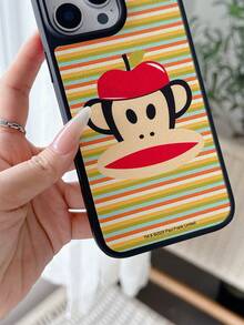 Paul Frank 授权磨砂纹理手机壳，全身猴子设计防震相机保护，新款保护套适用于 13/14/15/16 Pro Max - 彩色 - 查看 5