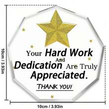 1pc, Polygon Acrylic Plaque, Plaques, Thank You Gifts, Employee Appreciation Gifts, Boss Gifts, Nurse Gifts, Teacher Gifts, Retirement Gifts, Spiritual Gifts For Women, Inspirational Gifts, Funny Office Decor, Desk Decor, Room Decoration, Aesthetic Room Decor - 透明的 - 查看 7