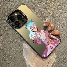 Funda de teléfono de anime y cómics Dr. STONE compatible con iPhone 16, 15, Plus, 14, 13, 12 mini, 11 Pro Max, con acabado mate de caramelo y protección contra golpes. Funda compatible con iPhone 17 Pro Max, 17 Pro, 17. - Z3 - Ver 9