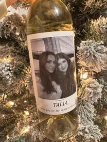 1/4/6/8 buc etichetă personalizată pentru vin, etichetă impermeabilă, etichetă personalizată pentru vin, fotografie alb-negru, fotografie alb-negru cu majuscule, domnișoară de onoare, cerere în căsătorie, etichetă de vin, cadou de nuntă, cadou de aniversare, cadou de logodnă, cadou pentru el/ea, cadou de Ziua Mamei, autocolante pentru cadou de Ziua Tatălui, etichetă de șampanie